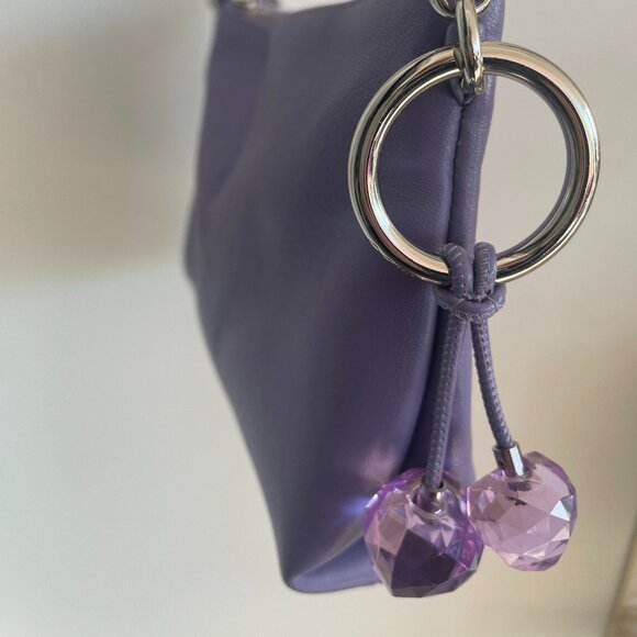 Jimmy Choo Leather Chain Pochette – Convertible Mini Baguette - Picture 9 of 11